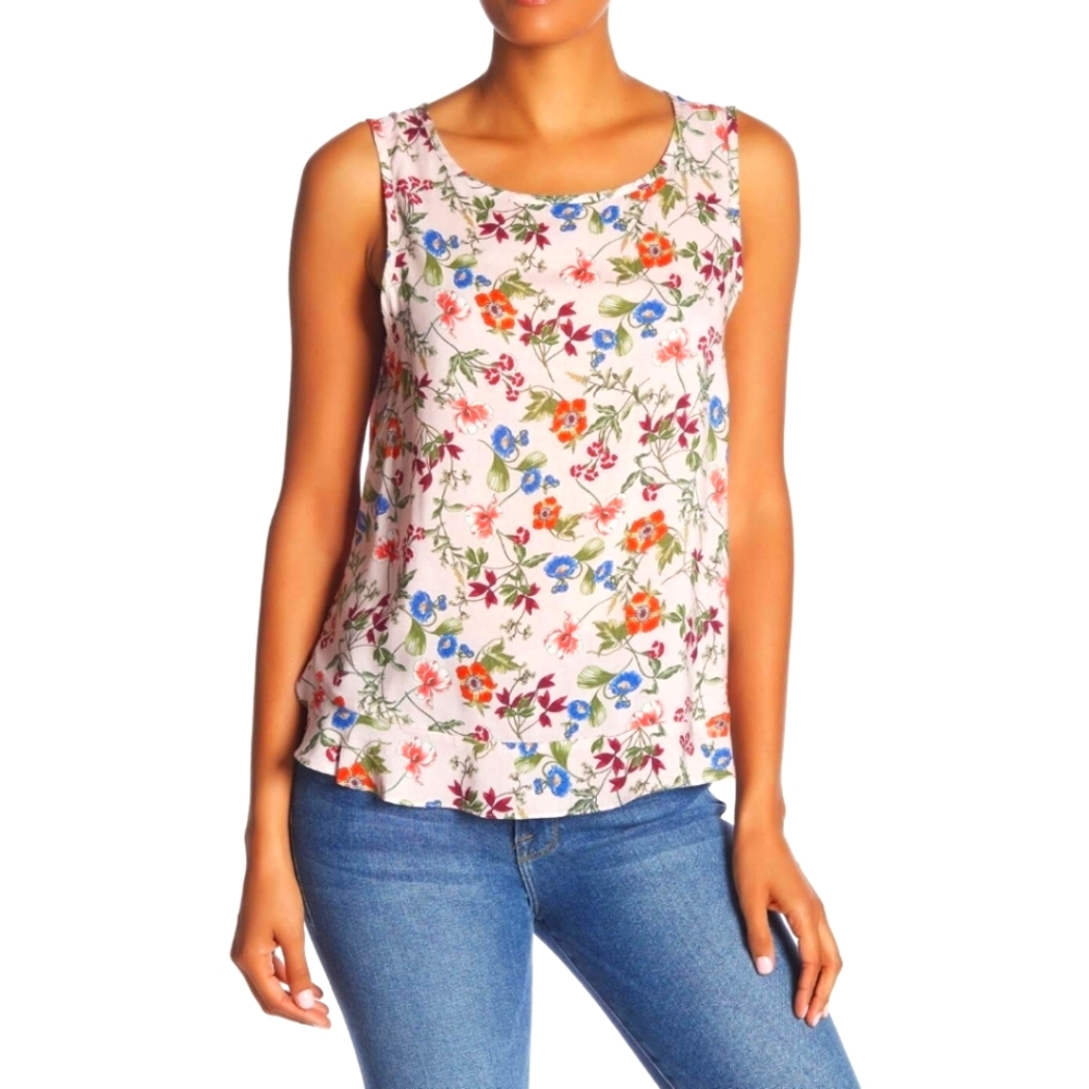 Adelene Printed Sleeveless Top - (Sz Sm)